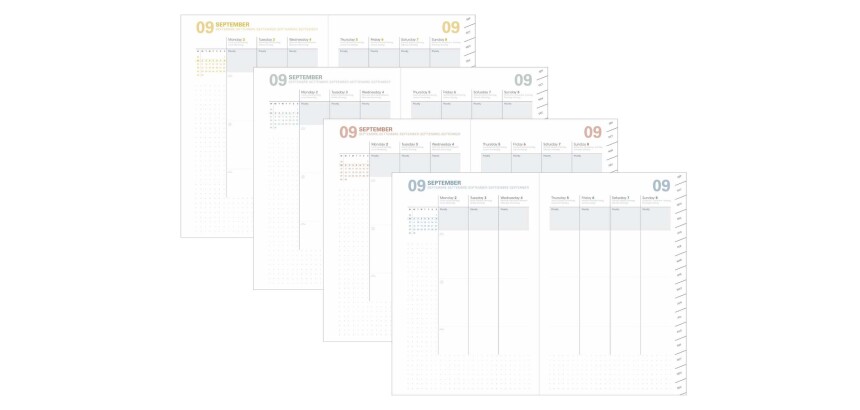 Quo Vadis - Recharge Agenda 16 mois - 2025-2026 - Plan Week - Semainier Notes - Multilingue - 16 mois de septembre à décembre - 16x24 cm