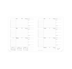 Quo Vadis - Recharge Agenda enseignant - 2025-2026 - Le Principal - Semainier Horizontal - Français - 13 mois de août à août - 18x24 cm