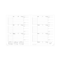 Quo Vadis - Recharge Agenda enseignant - 2025-2026 - Le Principal - Semainier Horizontal - Français - 13 mois de août à août - 18x24 cm