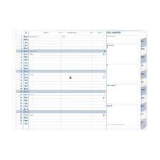 Agenda Mensuel Plain Recharge Quo Vadis - Français - 12 mois de Janv/Déc - 10x15 cm