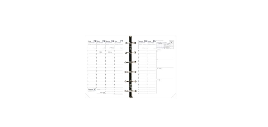 Quo Vadis - Recharge Organiseur - 2026 - Minitimer - Semainier Planning - Français - 12 mois de janv à déc. - 9x12,5 cm
