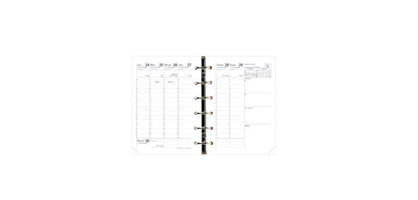 Quo Vadis - Recharge Organiseur - 2027 - Minitimer - Semainier Planning - Français - 12 mois de janvier à décembre - 9x12,5 cm