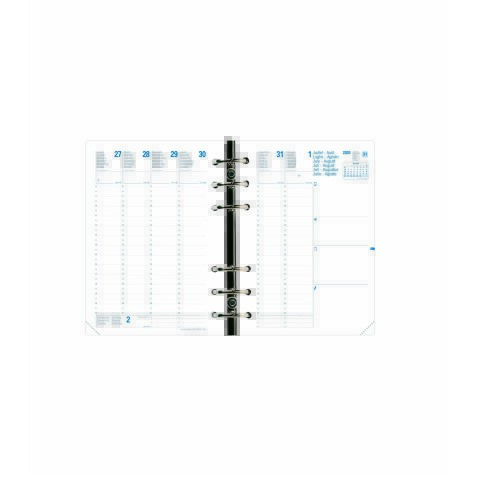 Quo Vadis - Recharge Organiseur - 2025-2026 - Compactimer - Semainier Planning - Multilingue - 17 mois de août à décembre - 11,5x16 cm