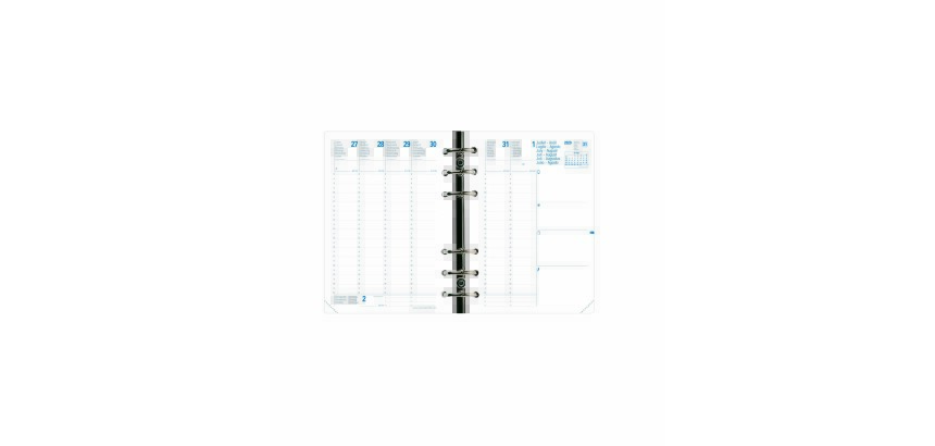 Quo Vadis - Recharge Organiseur - 2026-2027 - Compactimer - Semainier Planning - Multilingue - 17 mois de août à décembre - 11,5x16 cm