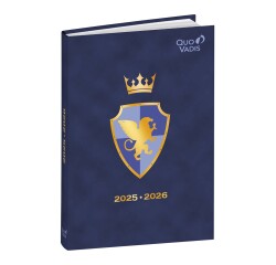 Quo Vadis - Agenda année scolaire - 2025-2026 - Eurotextagenda - Journalier - Multilingue - Louise & Arthur - 12 mois de août à juillet - 12x17 cm - par 8