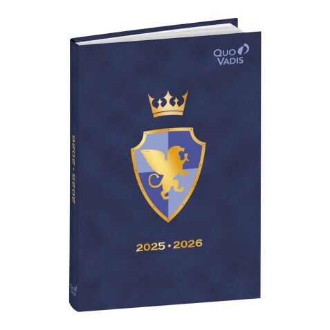 Quo Vadis - Agenda année scolaire - 2025-2026 - Eurotextagenda - Journalier - Multilingue - Louise & Arthur - 12 mois de août à juillet - 12x17 cm - par 8