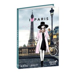 Quo Vadis - Agenda année scolaire - 2026-2027 - Eurotextagenda - Journalier - Multilingue - Cities - Paris - 12 mois de août à juillet - 12x17 cm