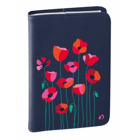 Agenda Journalier Eurotext Quo Vadis - Multilingue - Bloom - 12 mois de Août/Juillet - 12x17 cm  - Rouge