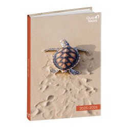 Quo Vadis - Agenda année scolaire - 2025-2026 - Eurotextagenda - Journalier - Multilingue - Mes potes à pattes sauvages - 12 mois de août à juillet - 12x17 cm - par 8