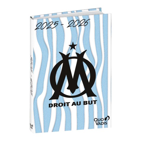 Quo Vadis - Agenda année scolaire - 2025-2026 - Eurotextagenda - Journalier - Multilingue - Olympique de Marseille - 12 mois de août à juillet - 12x17 cm - par 6