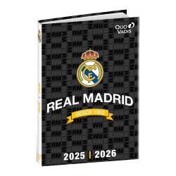 Quo Vadis - Agenda année scolaire - 2025-2026 - Eurotextagenda - Journalier - Multilingue - Real Madrid - 12 mois de août à juillet - 12x17 cm - par 6