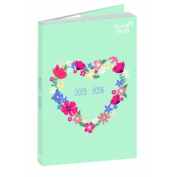 Quo Vadis - Agenda année scolaire - 2025-2026 - Eurotextagenda - Journalier - Multilingue - Sora - 12 mois de août à juillet - 12x17 cm - par 8