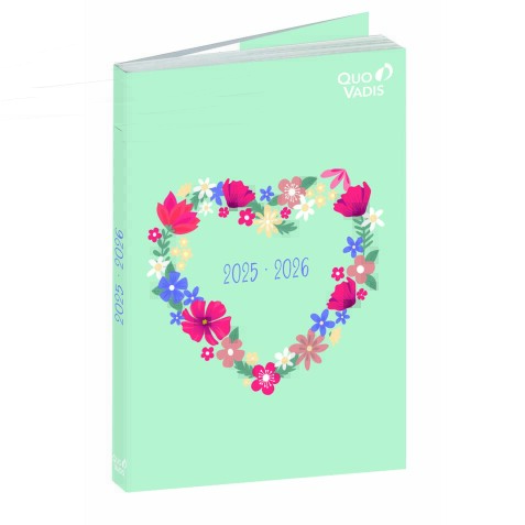 Quo Vadis - Agenda année scolaire - 2025-2026 - Eurotextagenda - Journalier - Multilingue - Sora - 12 mois de août à juillet - 12x17 cm - par 8