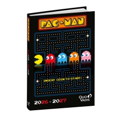 Quo Vadis - Agenda année scolaire - 2026-2027 - Eurotextagenda - Journalier - Multilingue - Pac man - Ghost - 12 mois de août à juillet - 12x17 cm