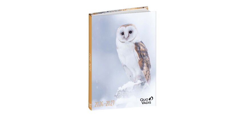 Quo Vadis - Agenda année scolaire - 2026-2027 - Eurotextagenda - Journalier - Multilingue - Mes potes à pattes sauvages - Chouette - 12 mois de août à juillet - 12x17 cm