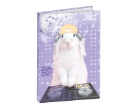 Quo Vadis - Agenda année scolaire - 2026-2027 - Eurotextagenda - Journalier - Multilingue - Mes potes à pattes mignons - Lapin - 12 mois de août à juillet - 12x17 cm