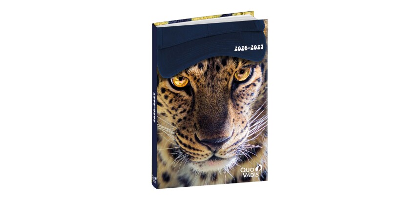 Quo Vadis - Agenda année scolaire - 2026-2027 - Eurotextagenda - Journalier - Multilingue - Mes potes à pattes mignons - Leopard - 12 mois de août à juillet - 12x17 cm