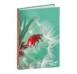 Quo Vadis - Agenda année scolaire - 2026-2027 - Eurotextagenda - Journalier - Multilingue - Mes potes à pattes sauvages - Coccinelle - 12 mois de août à juillet - 12x17 cm