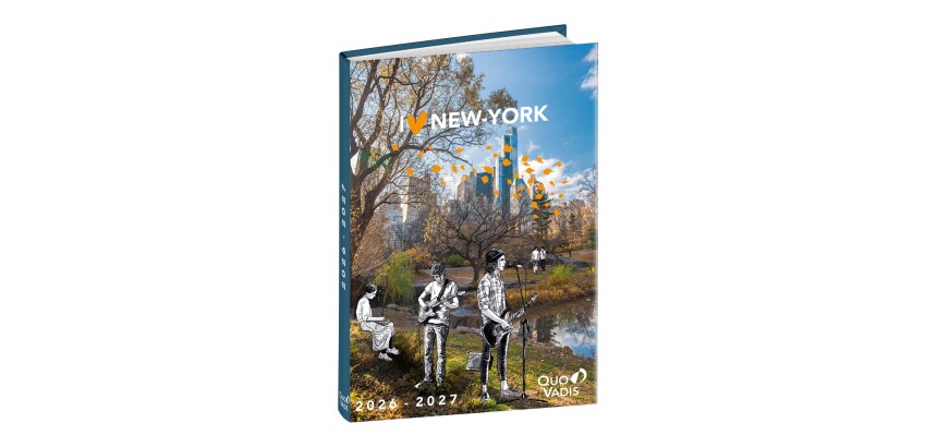 Quo Vadis - Agenda année scolaire - 2026-2027 - Eurotextagenda - Journalier - Multilingue - Cities - New York - 12 mois de août à juillet - 12x17 cm