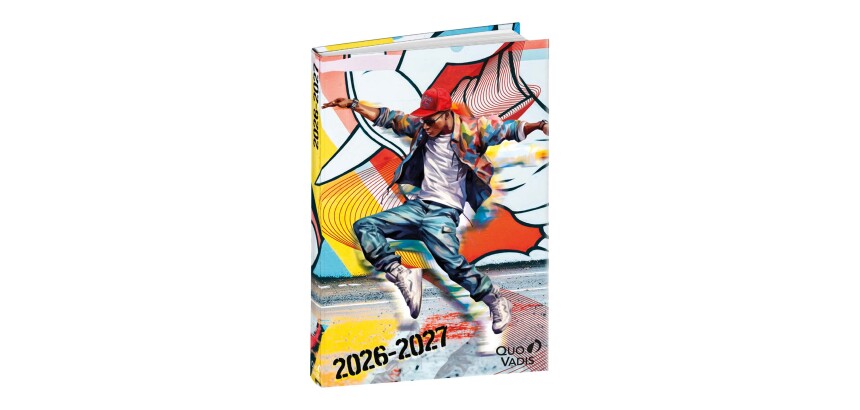 Quo Vadis - Agenda année scolaire - 2026-2027 - Eurotextagenda - Journalier - Multilingue - Graffiti - Breakdance - 12 mois de août à juillet - 12x17 cm