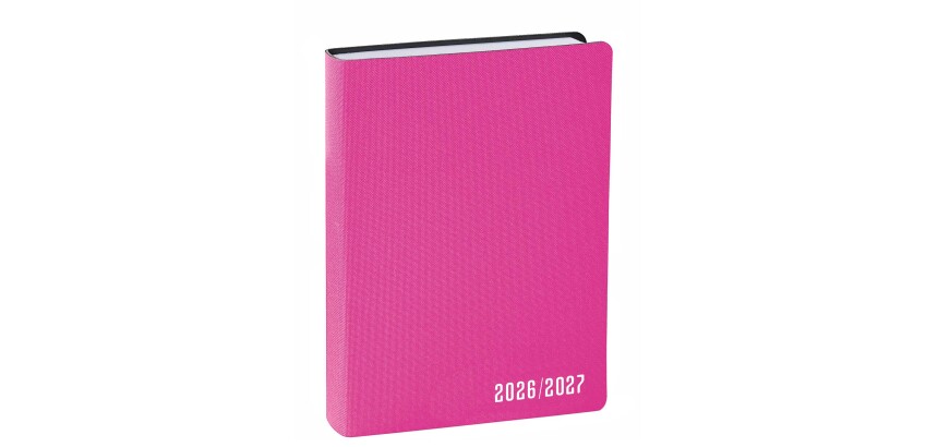 Quo Vadis - Agenda année scolaire - 2026-2027 - Eurotextagenda - Journalier - Multilingue - Galaxy - Rose - 12 mois de août à juillet - 12x17 cm