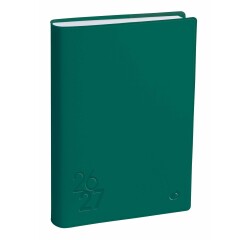 Quo Vadis - Agenda année scolaire - 2026-2027 - Eurotextagenda - Journalier - Multilingue - Touch - Vert - 12 mois de août à juillet - 12x17 cm