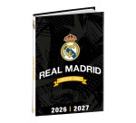 Quo Vadis - Agenda année scolaire - 2026-2027 - Eurotextagenda - Journalier - Multilingue - Real Madrid - Noir - 12 mois de août à juillet - 12x17 cm