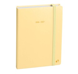 Quo Vadis - Agenda année scolaire - 2026-2027 - Eurotextagenda - Journalier - Multilingue - Pastel - Beige - 12 mois de août à juillet - 12x17 cm