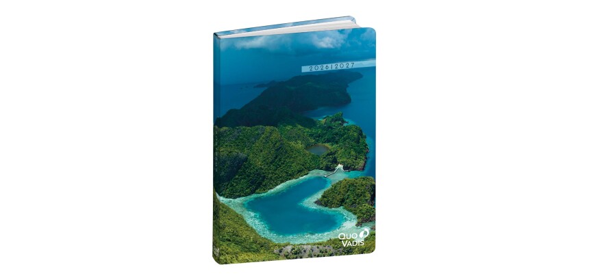 Quo Vadis - Agenda année scolaire - 2026-2027 - Eurotextagenda Recyclé - Journalier - Multilingue - Respire - Coeur - 12 mois de août à juillet - 12x17 cm