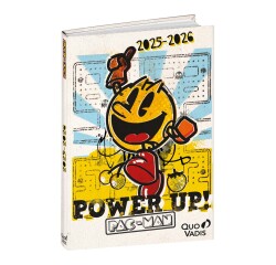 Quo Vadis - Agenda année scolaire - 2025-2026 - Eurotextagenda - Journalier - Multilingue - Pac man - 12 mois de août à juillet - 12x17 cm - par 8