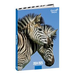 Agenda Journalier Eurotext Quo Vadis - Multilingue - Mes potes à pattes sauvages - 12 mois de Août/Juillet - 12x17 cm  - Zebre