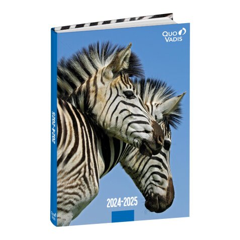 Agenda Journalier Eurotext Quo Vadis - Multilingue - Mes potes à pattes sauvages - 12 mois de Août/Juillet - 12x17 cm  - Zebre