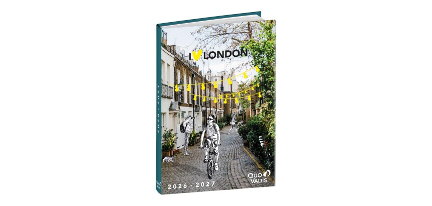 Quo Vadis - Agenda année scolaire - 2026-2027 - Eurotextagenda - Journalier - Multilingue - Cities - London - 12 mois de août à juillet - 12x17 cm