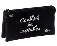 Quo Vadis - Trousse scolaire - Rectangle - Ben - 22,5x11x6 cm - Toile (polyester) - 3 compartiment(s) -  par 8