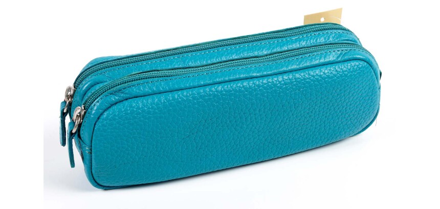 Quo Vadis - Trousse - Rectangle - Goya - 21x6x7 cm Cuir pleine fleur de vachette - 1 compartiment(s) - par 6
