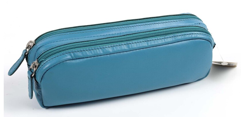 Quo Vadis - Trousse - Rectangle - Satiny - 21x6x7 cm - Cuir pleine fleur de vachette - 1 compartiment(s) -  par 6