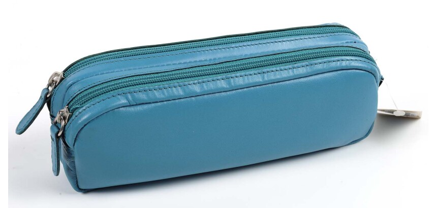 Quo Vadis - Trousse - Rectangle - Satiny - 21x6x7 cm - Cuir pleine fleur de vachette - 1 compartiment(s) -  par 6