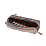 Quo Vadis - Trousse - Rectangle - Velours - 21x6x7 cm - Cuir de vachette suédé - 1 compartiment(s) -  par 6