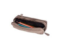 Quo Vadis - Trousse - Rectangle - Velours - 21x6x7 cm - Cuir de vachette suédé - 1 compartiment(s) -  par 6
