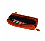 Trousse Quo Vadis velours en cuir - assorties