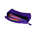 Trousse Quo Vadis velours en cuir - assorties