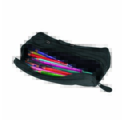 Trousse Quo Vadis velours en cuir - assorties