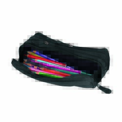 Quo Vadis - Trousse - Rectangle - Velours - 22x9x6 cm - Cuir de vachette suédé - 1 compartiment(s) -  par 6