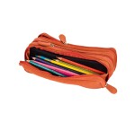 Trousse Quo Vadis velours en cuir - assorties
