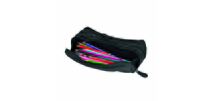 Quo Vadis - Trousse - Rectangle - Velours - 22x9x6 cm - Cuir de vachette suédé - 1 compartiment(s) -  par 6