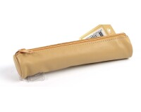 Quo Vadis - Trousse - Ronde - Merinos - 17x3,5 cm - Cuir pleine fleur de porc - 1 compartiment - par 12