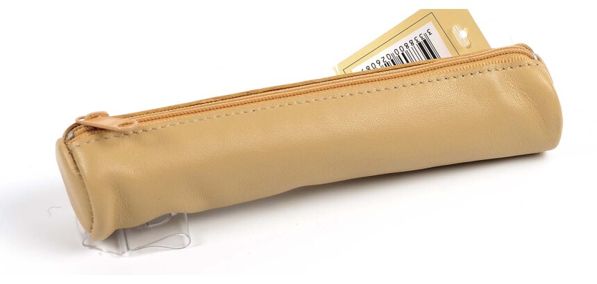 Quo Vadis - Trousse - Ronde - Merinos - 17x3,5 cm - Cuir pleine fleur de porc - 1 compartiment - par 12