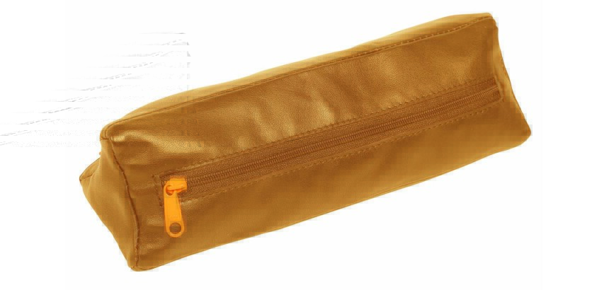 Quo Vadis - Trousse - Triangle - Merinos  - 22x7x7 cm - Cuir pleine fleur de porc - 3 compartiment(s) - par 12