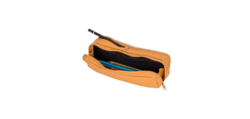 Quo Vadis - Trousse - Rectangle - Merinos - 21x6x7 cm - Cuir pleine fleur de porc - 1 compartiment(s) -  par 12