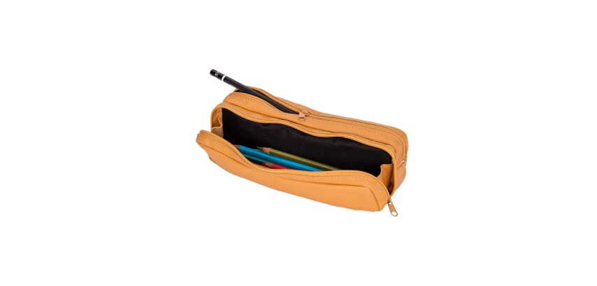 Quo Vadis - Trousse - Rectangle - Merinos - 21x6x7 cm Cuir pleine fleur de porc - 1 compartiment(s) - par 12